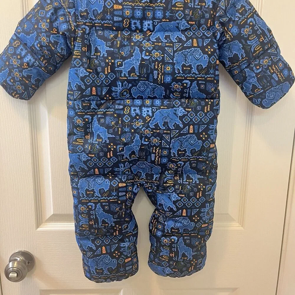 Columbia Infant Snuggly Bunny II Bunting Down Snowsuit Blue Boys 12-18 Months